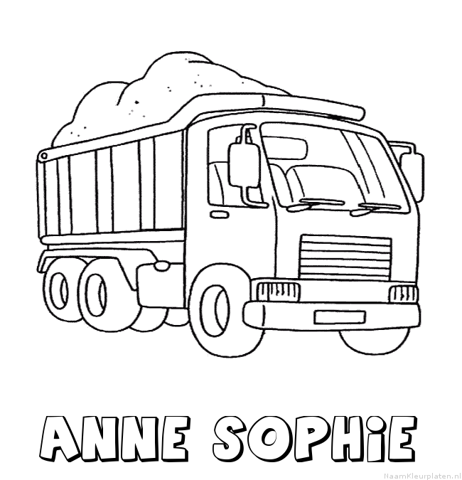 Anne sophie vrachtwagen kleurplaat